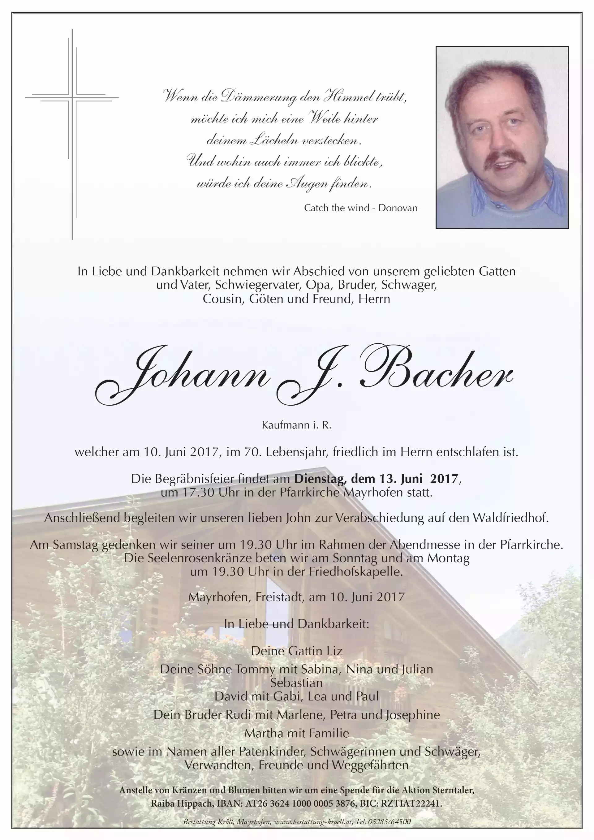 Parte von Johann J. Bacher